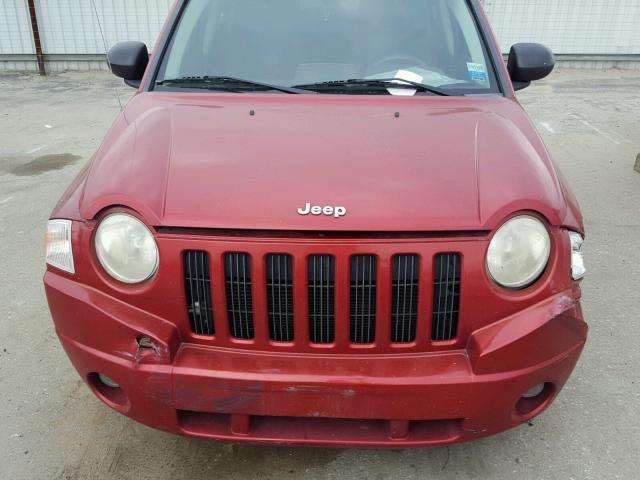1J8FF47W87D597016 - 2007 JEEP COMPASS RED photo 10
