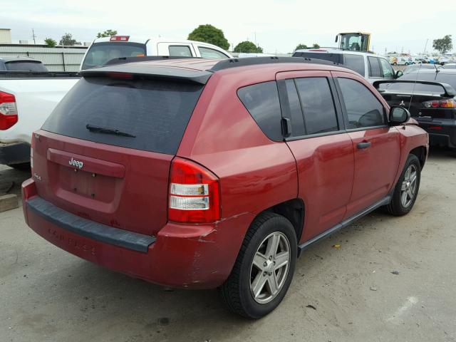 1J8FF47W87D597016 - 2007 JEEP COMPASS RED photo 4