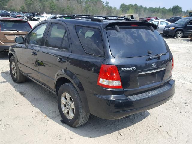 KNDJC733555460307 - 2005 KIA SORENTO EX BLACK photo 3