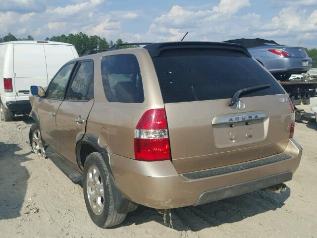 2HNYD186X1H508635 - 2001 ACURA MDX TOURIN GOLD photo 3