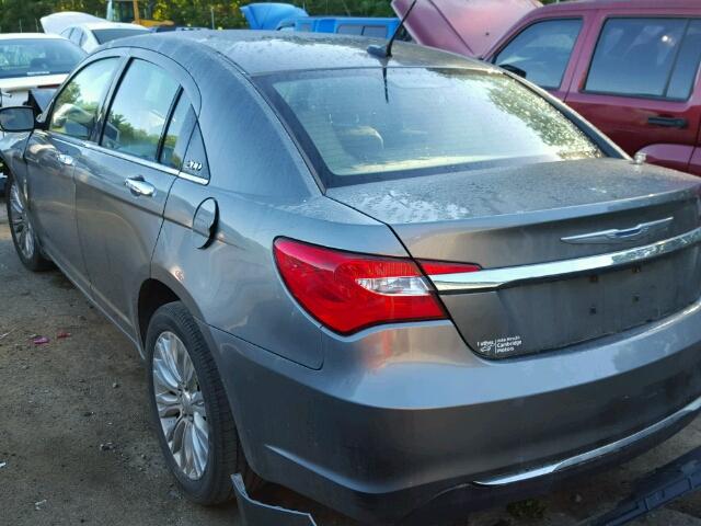 1C3CCBCB9CN258025 - 2012 CHRYSLER 200 LIMITE GRAY photo 3