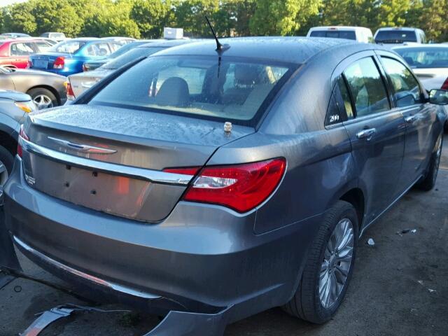 1C3CCBCB9CN258025 - 2012 CHRYSLER 200 LIMITE GRAY photo 4