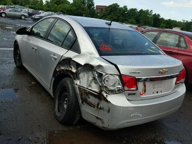 1G1PA5SG0E7438690 - 2014 CHEVROLET CRUZE SILVER photo 3