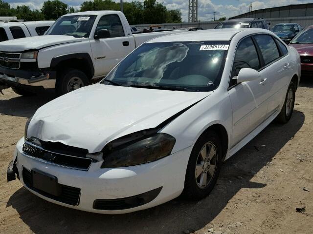 2G1WB5EK5A1224181 - 2010 CHEVROLET IMPALA LT WHITE photo 2