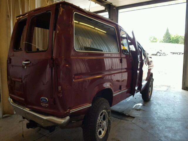 1FBHE21H8KHB29410 - 1989 FORD CLUB WAGON RED photo 4