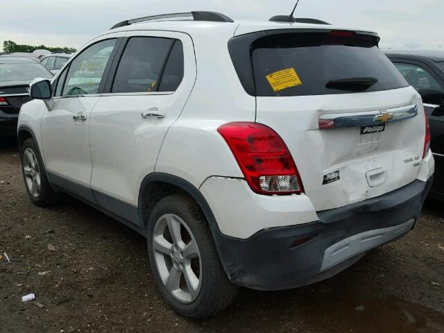 KL7CJTSB6FB191220 - 2015 CHEVROLET TRAX WHITE photo 3