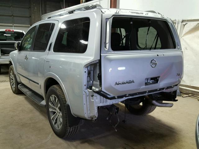 5N1AA0NC6FN606477 - 2015 NISSAN ARMADA SV SILVER photo 3