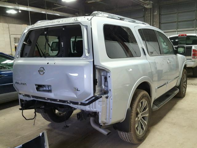 5N1AA0NC6FN606477 - 2015 NISSAN ARMADA SV SILVER photo 4