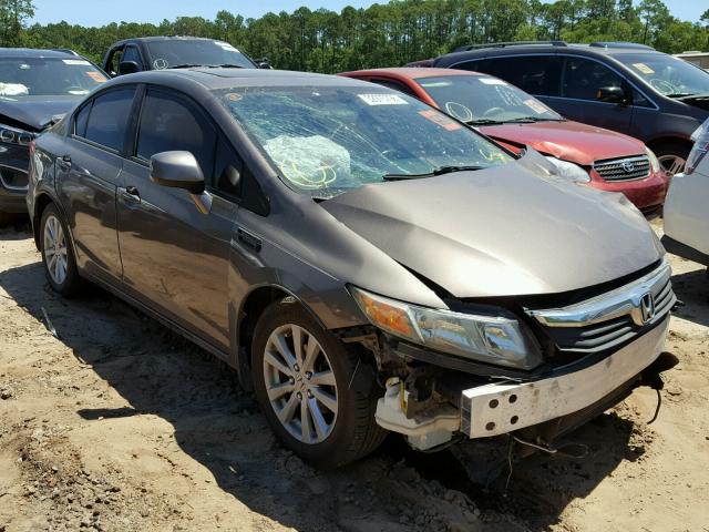 2HGFB2F93CH548372 - 2012 HONDA CIVIC EXL BROWN photo 1