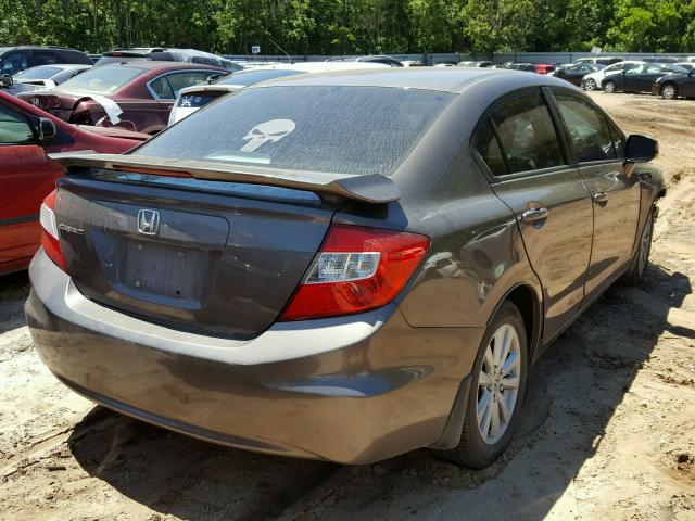 2HGFB2F93CH548372 - 2012 HONDA CIVIC EXL BROWN photo 4