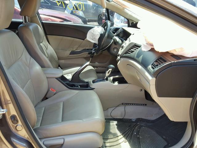 2HGFB2F93CH548372 - 2012 HONDA CIVIC EXL BROWN photo 5