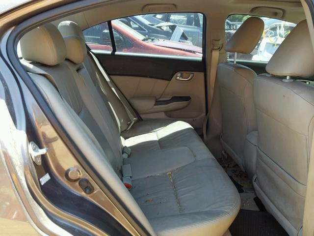 2HGFB2F93CH548372 - 2012 HONDA CIVIC EXL BROWN photo 6