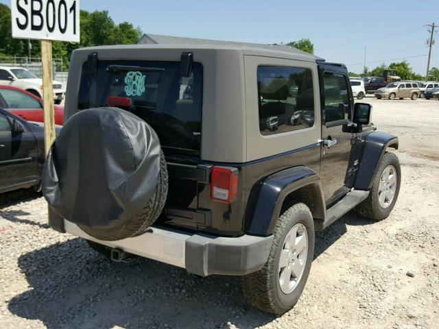 1J4FA54108L500638 - 2008 JEEP WRANGLER S BLACK photo 4