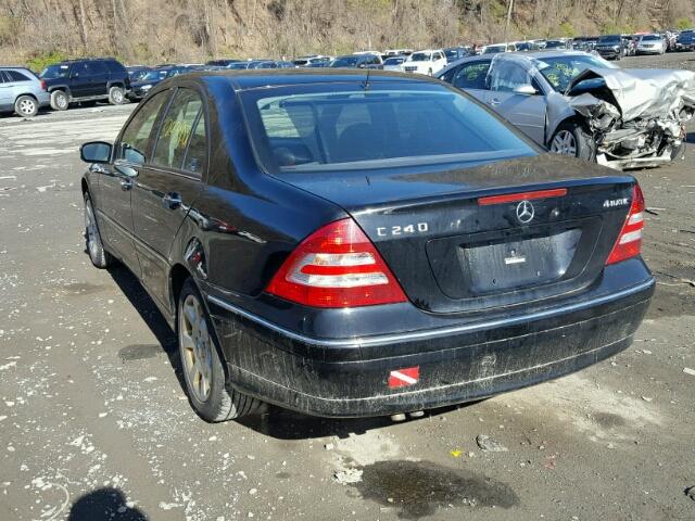 WDBRF81J05F609121 - 2005 MERCEDES-BENZ C 240 4MAT BLACK photo 3