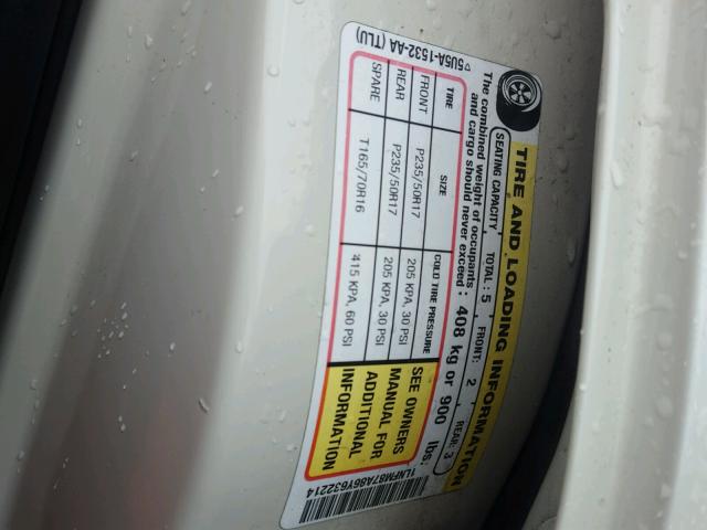 1LNFM87A86Y632214 - 2006 LINCOLN LS 白色 照片 10