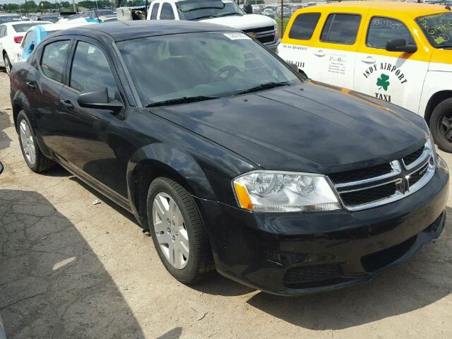 1C3CDZAB2DN741818 - 2013 DODGE AVENGER SE BLACK photo 1