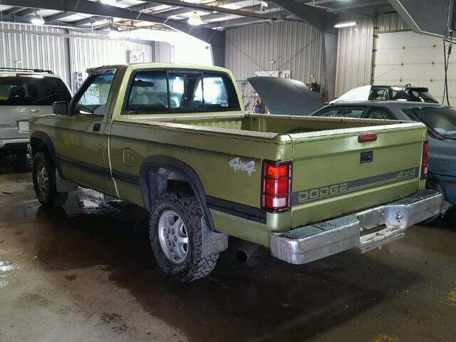 1B7GG26X7TS567938 - 1996 DODGE DAKOTA GREEN photo 3