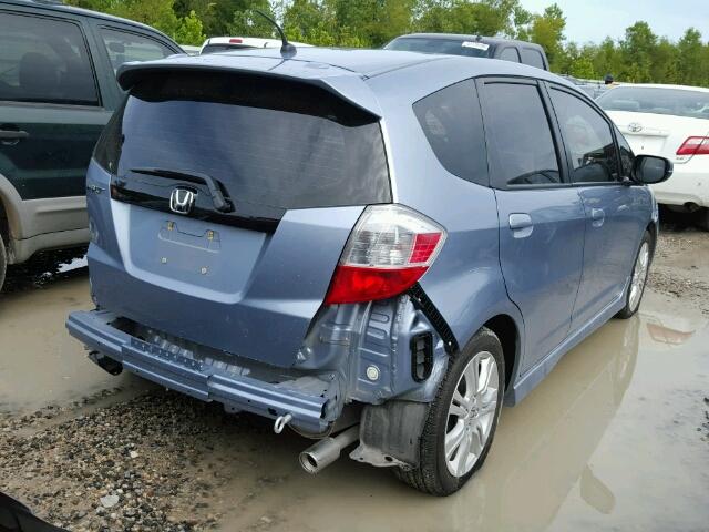 JHMGE8H55BC018363 - 2011 HONDA FIT SPORT BLUE photo 4