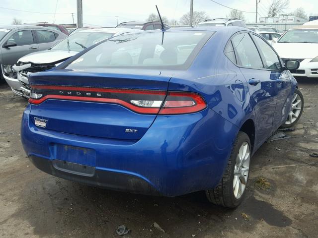 1C3CDFBA8DD709417 - 2013 DODGE DART SXT BLUE photo 4