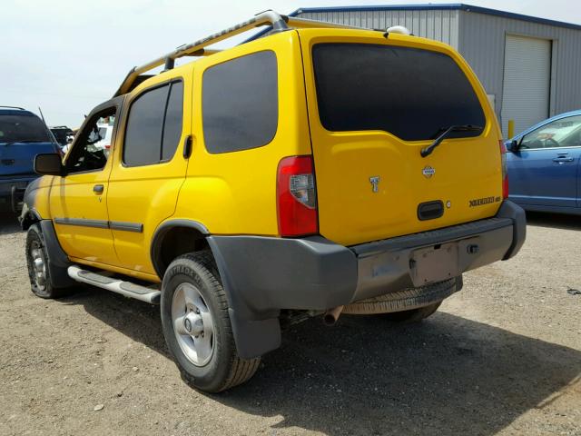 5N1ED28T81C560588 - 2001 NISSAN XTERRA XE YELLOW photo 3