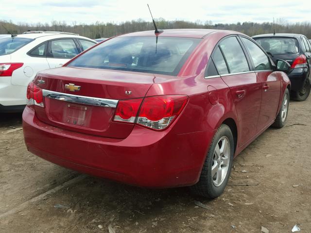 1G1PF5SC0C7139986 - 2012 CHEVROLET CRUZE LT RED photo 4