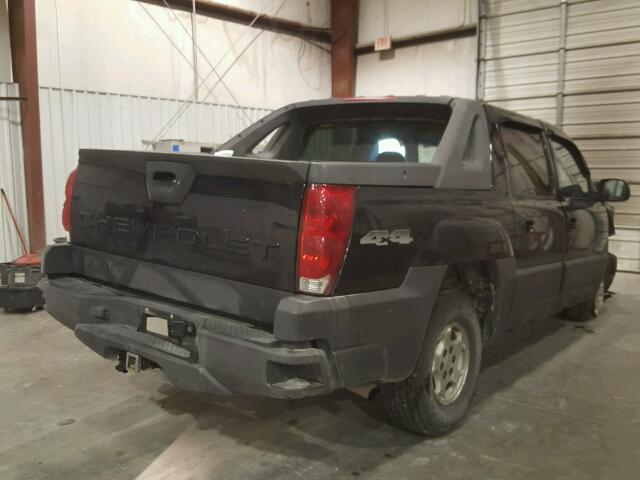 3GNEK13T33G270973 - 2003 CHEVROLET AVALANCHE BLACK photo 4