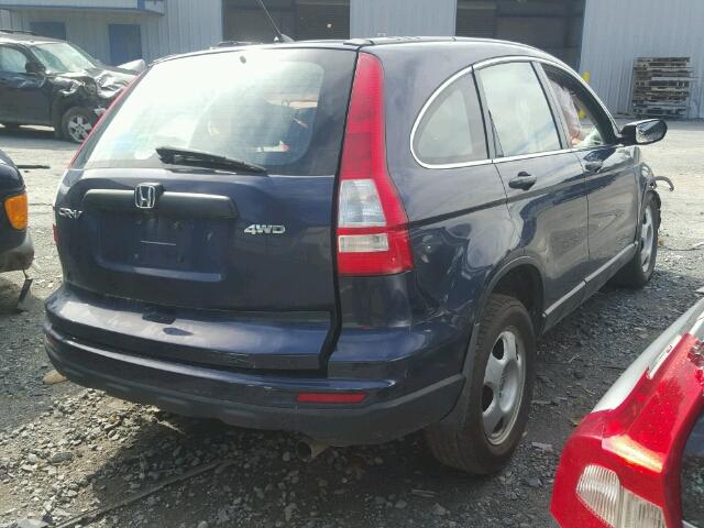 5J6RE4H38BL073904 - 2011 HONDA CR-V LX BLUE photo 4