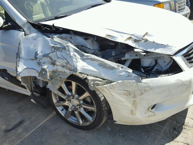 5KBCP3F80AB008143 - 2010 HONDA ACCORD EXL WHITE photo 9