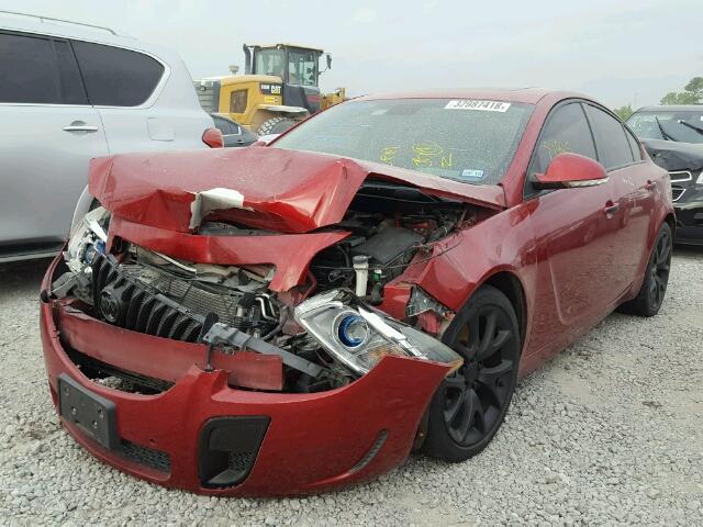 2G4GV5GV0C9214376 - 2012 BUICK REGAL GS RED photo 2