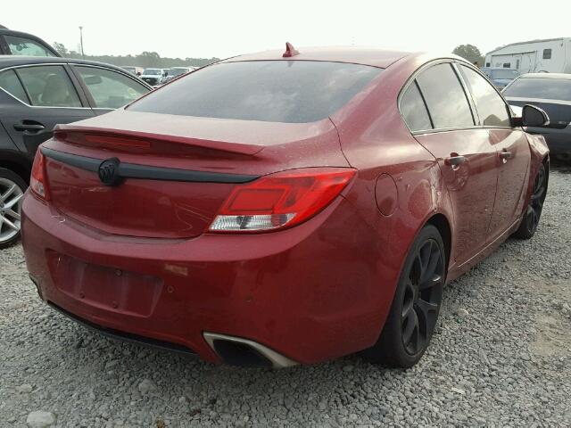 2G4GV5GV0C9214376 - 2012 BUICK REGAL GS RED photo 4