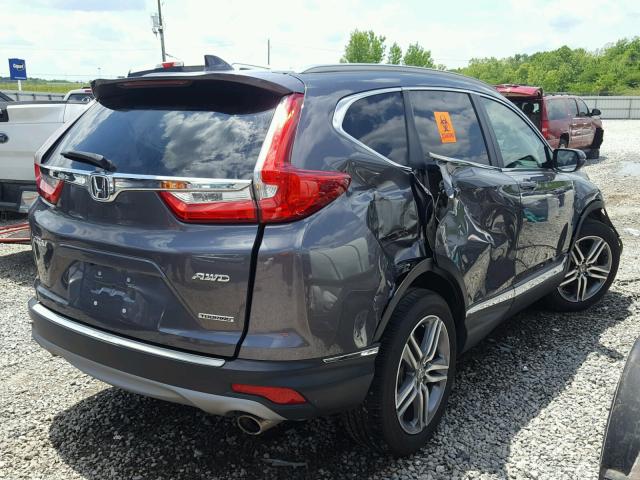 2HKRW2H96HH638434 - 2017 HONDA CR-V TOURI GRAY photo 4