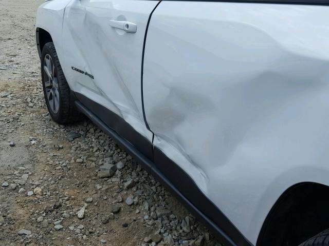 1C4NJCBA2HD187160 - 2017 JEEP COMPASS SP WHITE photo 9