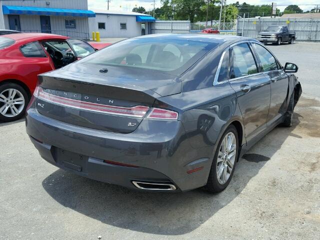 3LN6L2GK7FR622619 - 2015 LINCOLN MKZ CHARCOAL photo 4