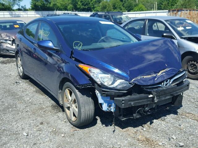 5NPDH4AE5DH290143 - 2013 HYUNDAI ELANTRA GL BLUE photo 1