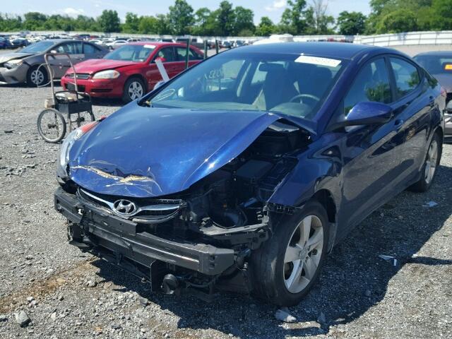 5NPDH4AE5DH290143 - 2013 HYUNDAI ELANTRA GL BLUE photo 2