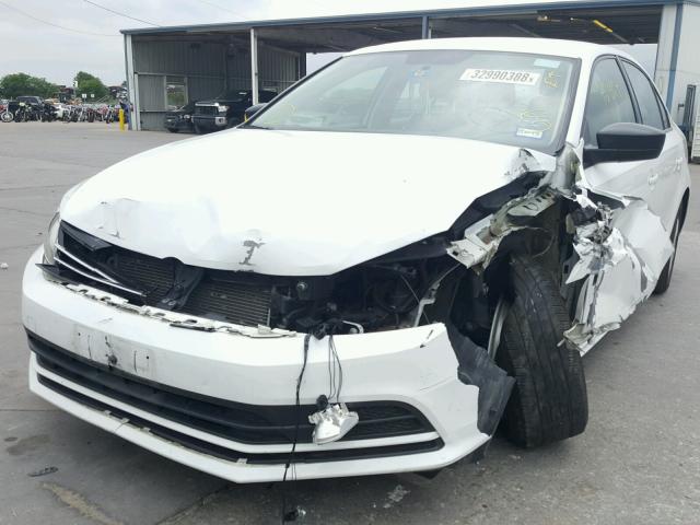 3VW267AJXGM359884 - 2016 VOLKSWAGEN JETTA S WHITE photo 2