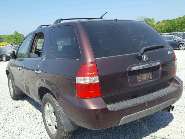 2HNYD18421H512340 - 2001 ACURA MDX MAROON photo 3