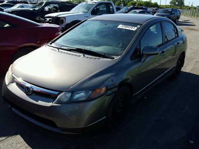 1HGFA16556L039479 - 2006 HONDA CIVIC LX GRAY photo 2