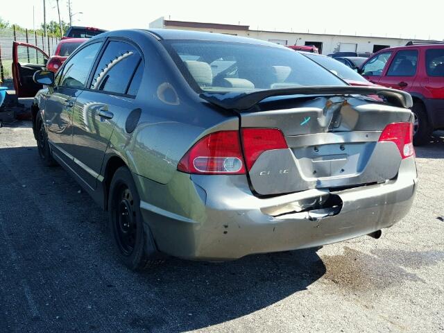 1HGFA16556L039479 - 2006 HONDA CIVIC LX GRAY photo 3