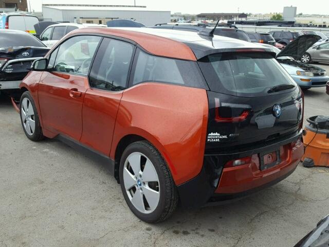 WBY1Z2C58FV555382 - 2015 BMW I3 BEV ORANGE photo 3