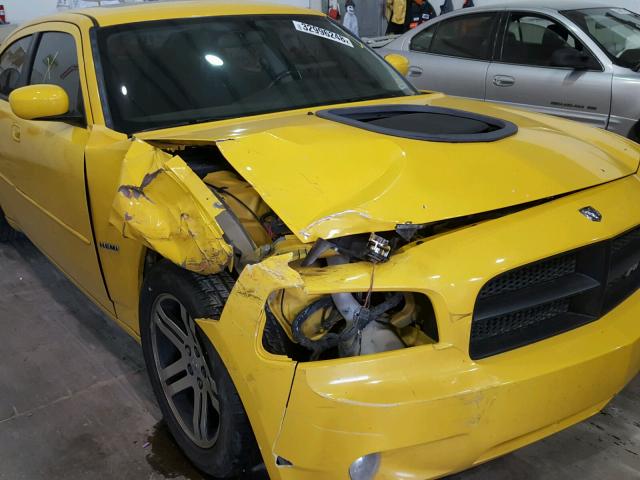 2B3KA53H96H334361 - 2006 DODGE CHARGER R/ YELLOW photo 9