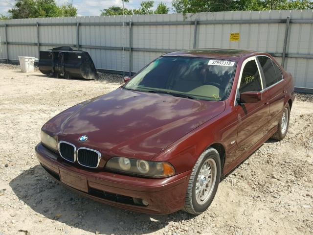 WBADT43411GF57524 - 2001 BMW 525 I AUTO MAROON photo 2