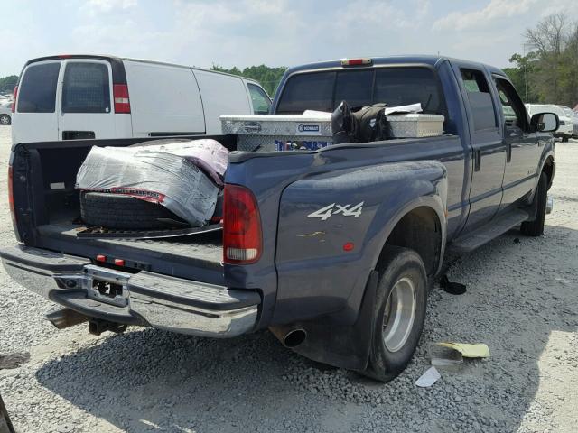 1FTWW33P24EA80770 - 2004 FORD F350 SUPER BLUE photo 4