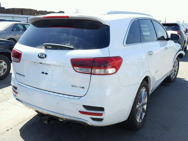 5XYPKDA50HG231223 - 2017 KIA SORENTO SX WHITE photo 4