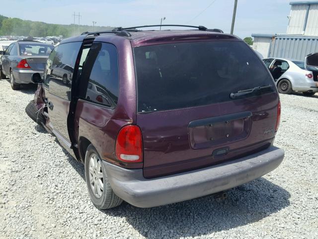 2P4GP2532YR506287 - 2000 PLYMOUTH VOYAGER MAROON photo 3