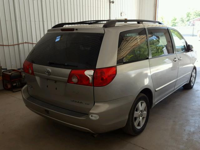 5TDZK23C68S115925 - 2008 TOYOTA SIENNA/LE SILVER photo 4