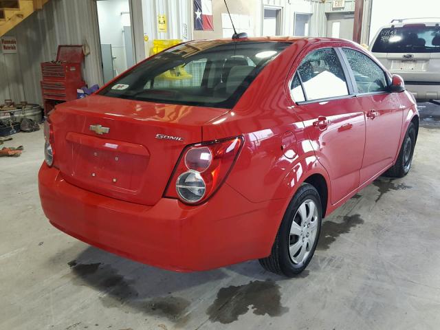 1G1JA5SH3F4130169 - 2015 CHEVROLET SONIC LS 红色 照片 4