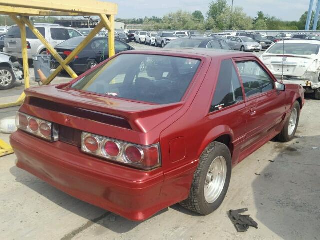 1FABP42E4HF198858 - 1987 FORD MUSTANG GT RED photo 4