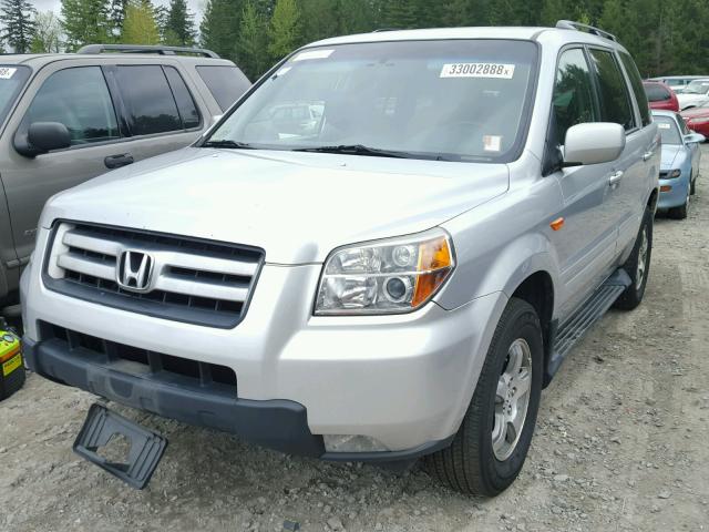 2HKYF18417H538606 - 2007 HONDA PILOT EX SILVER photo 2