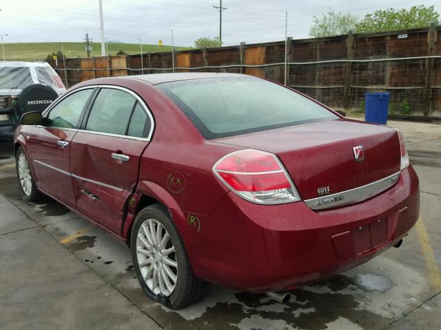 1G8ZV57778F137187 - 2008 SATURN AURA XR BURGUNDY photo 3